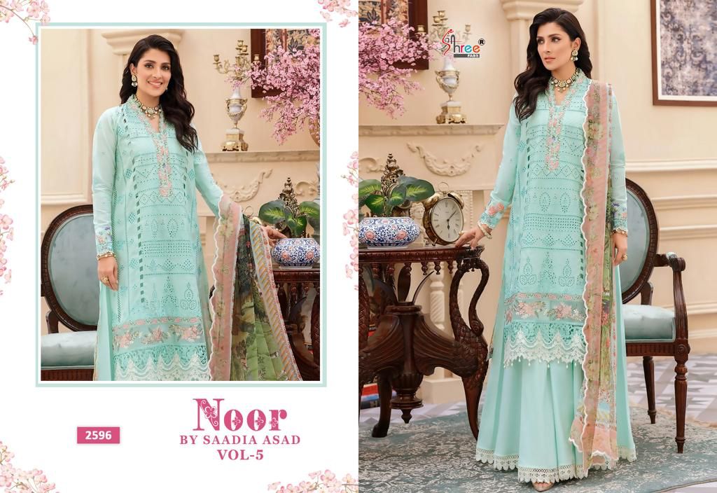 Saadia Asad Vol 5 By Shree Noor Pakistani Suits Catalog